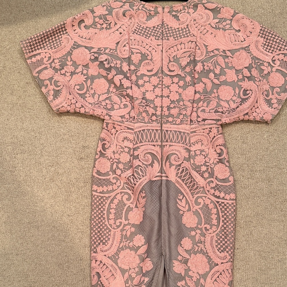 Beautiful embroidered Pink Floral Dress (Anthropologie) by Pankaj & Nidhi. - Picture 6 of 10